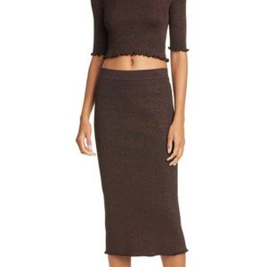 T by Alxander Wang top and skirt set